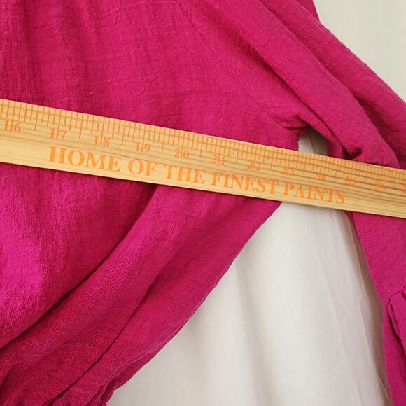 Olivaceous Long Sleeve Top Woman XL Boho Whimsy Romantic Fairy Bell Magenta Pink - Picture 7 of 10